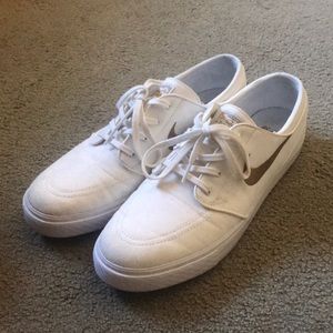Nike Zoom Stefan Janoski White/Gold Size 12